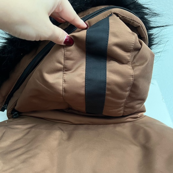 Arctic Expedition Down Parka With Side Snaps in the Color Dark Roast - Picture 13 of 16